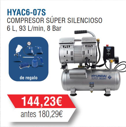 COMPRESOR 6 L - 550W MONOFASICO SILENCIOSO