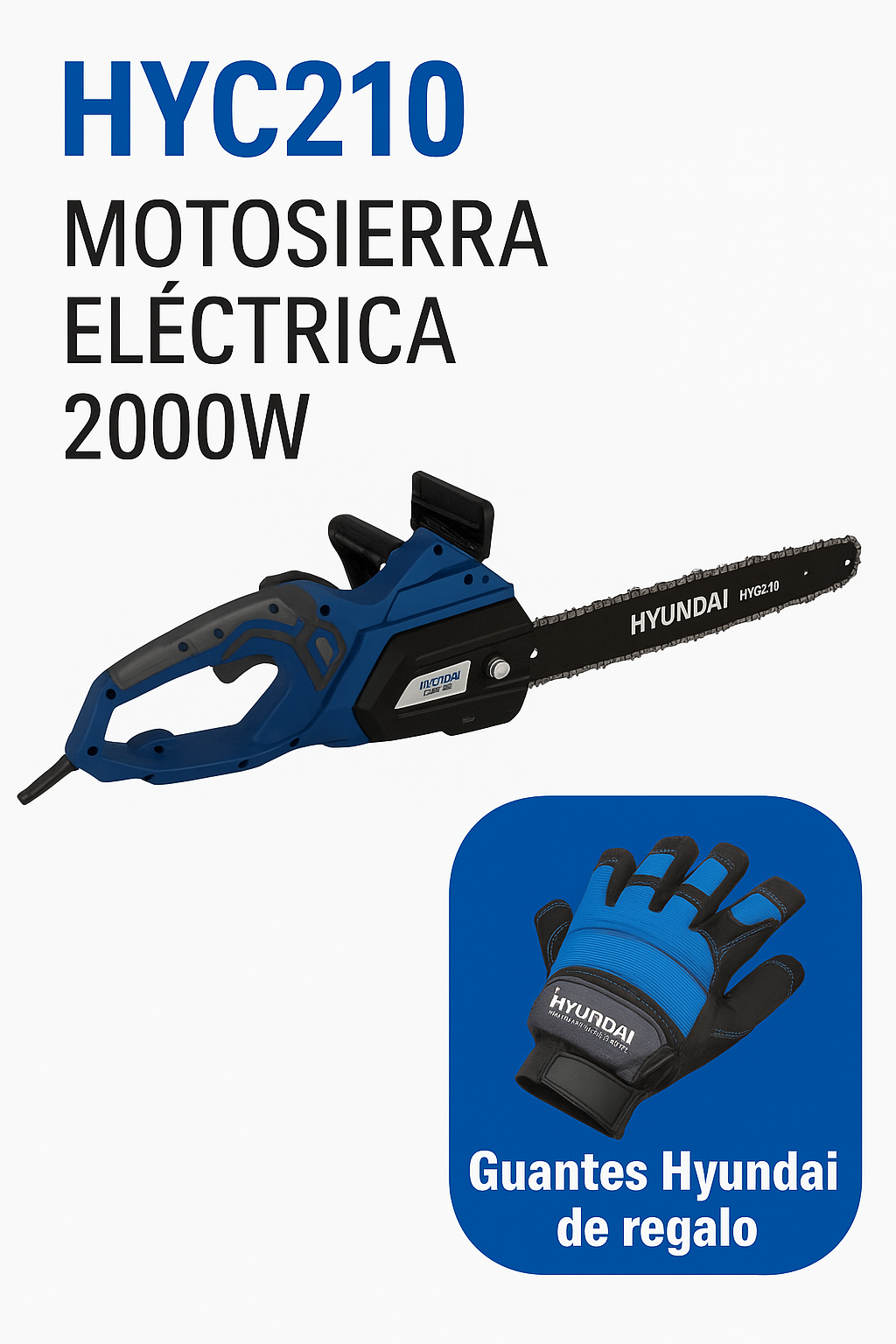 MOTOSIERRA ELÉCTRICA HYUNDAI 2000w