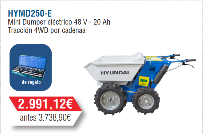MINI DUMPER HYUNDAI  MULTIFUNCIÓN 250 Kg a Bateria