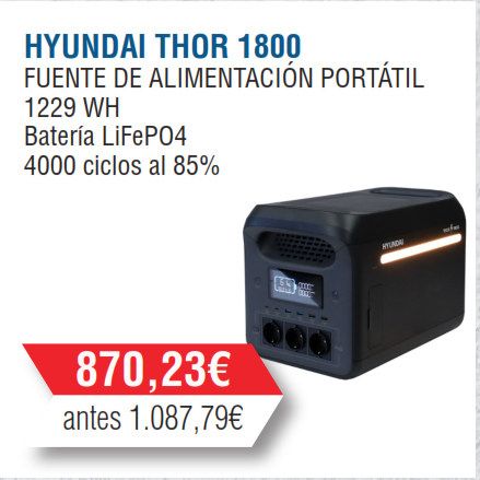 ESTACIÓN BATERÍA HYUNDAI 1800-3000w - 1229 Wh